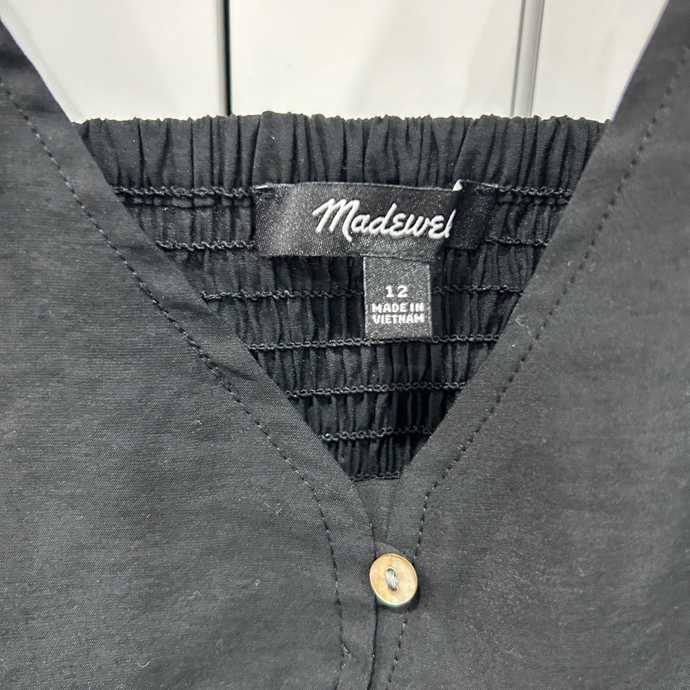 Madewell Gwen Black Crop Top Vest Size 8 NWT - Picture 6 of 7